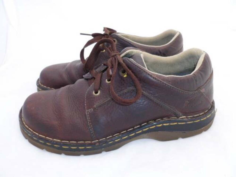 DR MARTENS 11194 MEN US 10/UK9 USED/MUSTY ODOR BROWN OILED LEATHER OXFORDS/SHOES